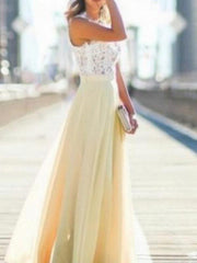 Inrosy robe longue avec dentelle mousseline fluide élégant de soirée