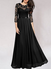 Inrosy longue robe demoiselle d'honneur dentelle fluide élégant