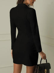 Inrosy blazer robe courte officier double boutonnage moulante mode femme