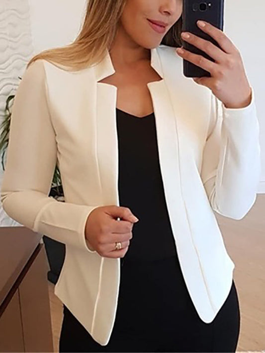 Inrosy blazer col revers slim grande taille décontracté mode femme veste