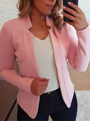 Inrosy blazer col revers slim grande taille décontracté mode femme veste