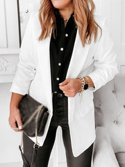 Inrosy blazer col revers manches longues élégant femme veste de bureau