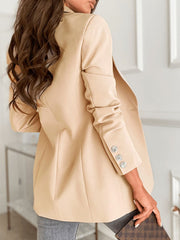 Inrosy blazer de bureau boutons poches col revers manches longues femme style tailleur