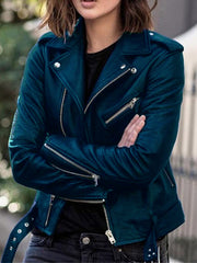 Inrosy perfecto vestes simili cuir fermeture éclair élégant femme jackets