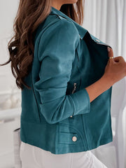 Inrosy perfecto veste en suedine fermeture éclair mode femme jacket