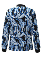 Inrosy bombers imprimé à fleurie fermeture éclair manches longues femme mode veste