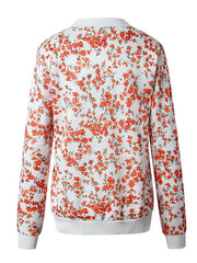 Inrosy court bombers imprimé liberty fleurie fermeture éclair femme casual veste rouge