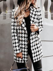 Inrosy manteau pied de poule double boutonnage femme blazer