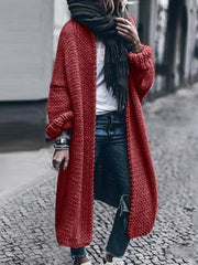 Inrosy longue cardigan en grosse maille femme oversized gris