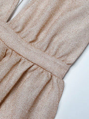 Inrosy robe longue brillante paillette v-cou manches longues élégant de soirée cérémonie