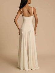 Inrosy robe longue fluide à fines brides sans manches femme élégant décontracté invité mariage bal de promo