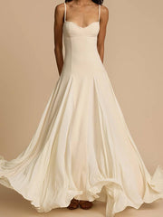 Inrosy robe longue fluide à fines brides sans manches femme élégant décontracté invité mariage bal de promo