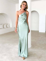 Inrosy robe demoiselle d'honneur satin dos nu à fines brides sans manches femme élégant de soirée invité mariage