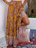 Inrosy longue jupe wax tribal fluide coulisse taille femme ethnique boho vintage