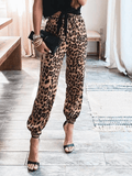 Inrosy pantalon carotte léopard coulisse taille taille élastique femme sport mode décontracté
