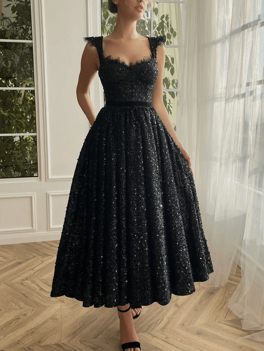 Inrosy robe longue brillante paillette dos nu sans manches élégant mode femme bal de promo cocktail