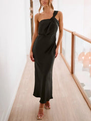 Inrosy longue robe terracotta demoiselle d'honneur satin bustier sans manches femme doux élégant invité mariage