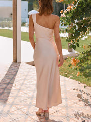 Inrosy longue robe terracotta demoiselle d'honneur satin bustier sans manches femme doux élégant invité mariage