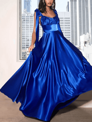 Inrosy robe longue bretelle noeud papillon dos nu sans manches femme élégant de soirée cérémonie pour mariage