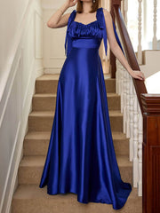 Inrosy robe longue bretelle noeud papillon dos nu sans manches femme élégant de soirée cérémonie pour mariage