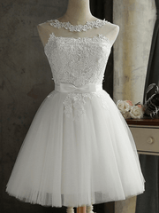 Inrosy robe courte dentelle tutu tulle noeud papillon avec à lacets dos nu col rond sans manches femme élégant de soirée pour mariage