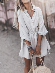 Inrosy blouses de grossesse boutons poches col chemise manches longues femme enceinte boho oversized décontracté plage
