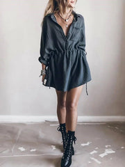Inrosy blouses de grossesse boutons poches col chemise manches longues femme enceinte boho oversized décontracté plage