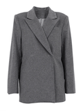 Inrosy manteau en laine unicolore blazer boutons poches manches longues femme style tailleur mode oversized hiver veste