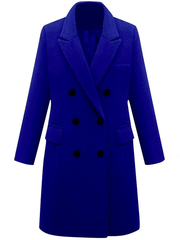 Inrosy mi-longue manteau caban double boutonnage poches col revers manches longues femme élégant mode
