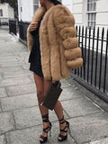 Inrosy manteau en fausse fourrure hiver décontracté femme vestes