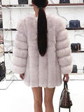 Inrosy manteau en fausse fourrure hiver décontracté femme vestes