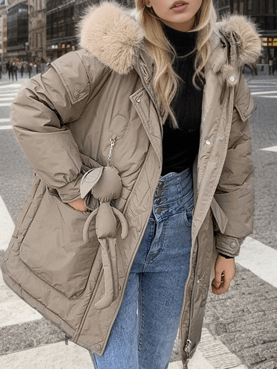 Manteau sales doudoune fourrure