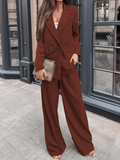 Inrosy ensembles tailleur pantalon pour femme blazer deux pièces de bureau avec boutons manches longues élégant oversized automne