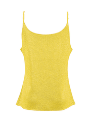 Inrosy débardeur bronzage brillante paillette dos nu à fines brides v-cou sans manches femme casual mode décontracté hauts