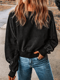 Inrosy sweatshirt décolleté dos dos nu col rond manches longues femme casual style boyfriend mode décontracté huats automne