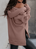 Inrosy sweatshirt à capuche poches fermeture éclair manches longues femme sport mode oversized décontracté veste automne