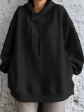 Inrosy sweatshirt à capuche manches longues femme sport mode oversized décontracté huats