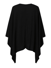 Inrosy cardigans en côtelé pull manche chauve souris irrégulière manches 3/4 femme casual mode ample décontracté blouse