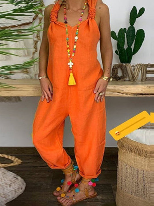 Inrosy combinaison longue large ample décontracté femme salopette une pièce pantalon