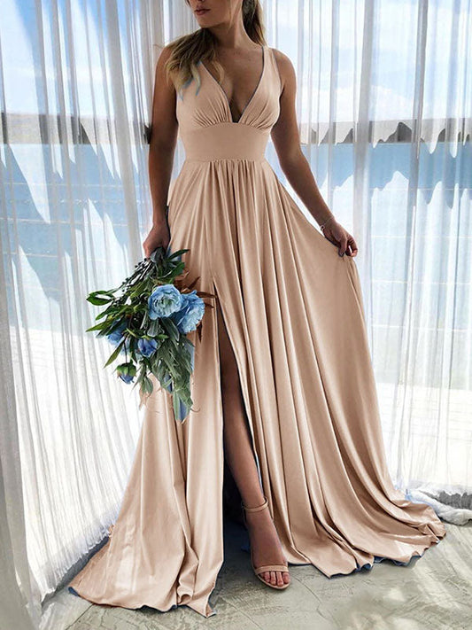 Inrosy longue fines bretelles femme robe de demoiselle d'honneur femme