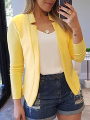 Inrosy blazer col revers slim grande taille décontracté mode femme veste