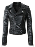 Inrosy perfecto simili cuir fermeture éclair femme blouson style motard noir