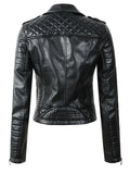 Inrosy perfecto simili cuir fermeture éclair femme blouson style motard noir