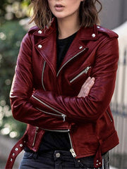 Inrosy perfecto vestes simili cuir fermeture éclair élégant femme jackets