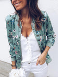 Inrosy bombers été imprimé à fleurie fermeture éclair femme casual boho vestes