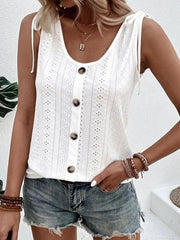 Inrosy débardeur boutonnage sans manches femme mignon mode hauts