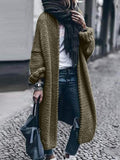 Inrosy longue cardigan en grosse maille femme oversized gris